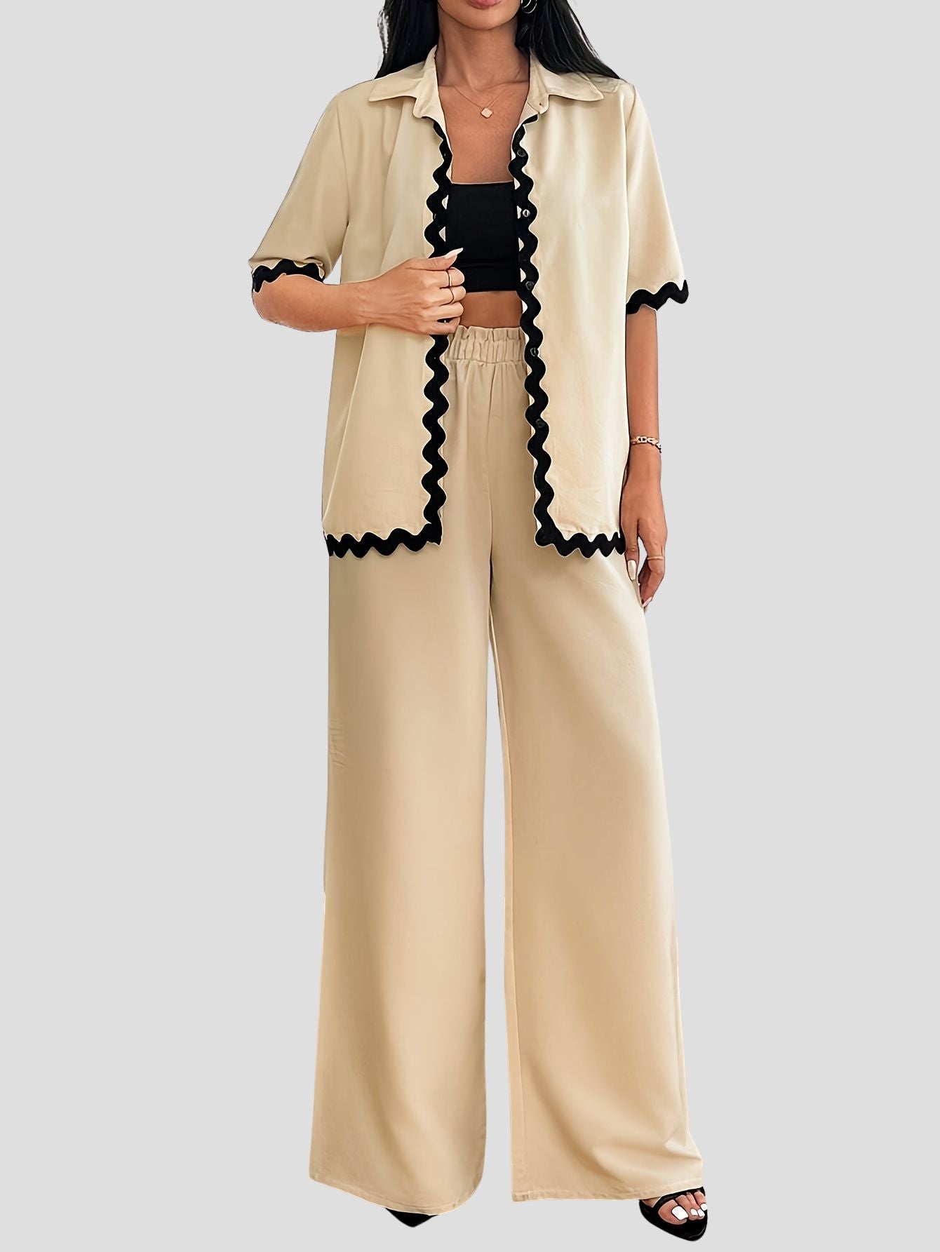 Elegant Two-Piece Shirt Set