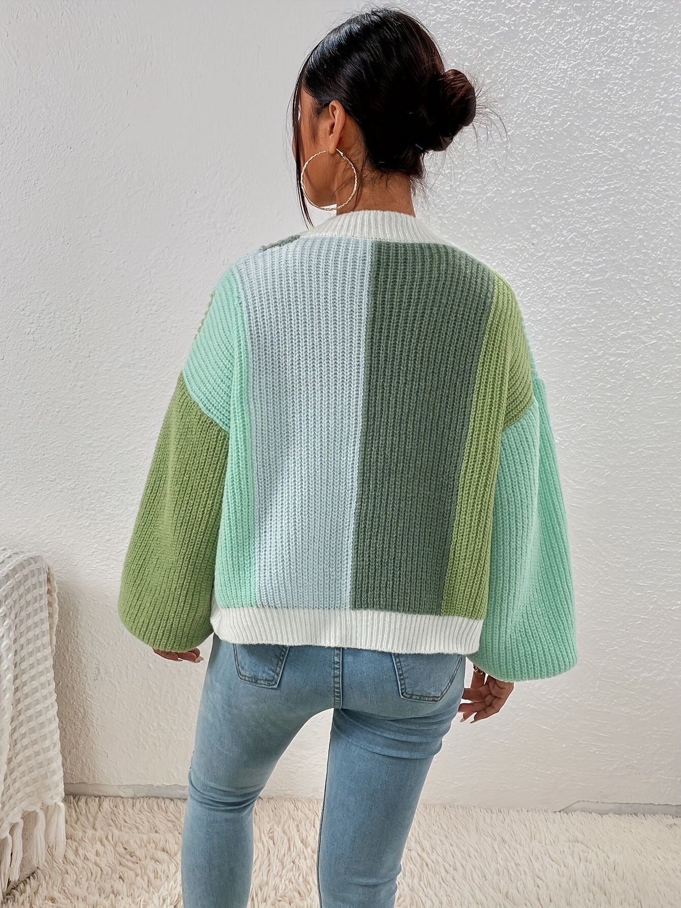 V-Neck Multi Coloured Knit Cardigan