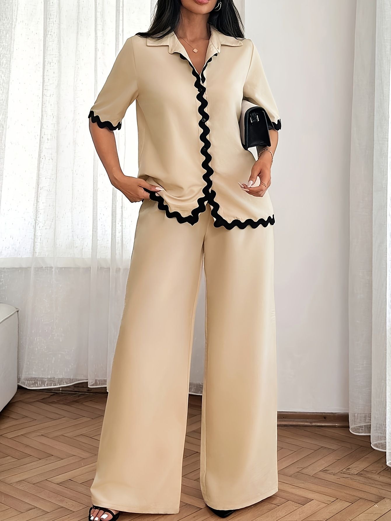 Elegant Two-Piece Shirt Set