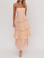 Elegant Ruffled Tube Dress